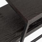 BLACK METAL OAK VENEER S/2 SIDE TABLE thumbnail