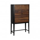 WARDROBE BROWN-BLACK WOOD ROOM 90 X 40 X 150 CM SKU. 612967 thumbnail