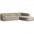 WOOOD SLOPING CORNER SOFA RIGHT STRUCTURE VELVET WHEATFIELD thumbnail