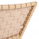 Lenestol beige teak tre-skinn 74x78x75 thumbnail