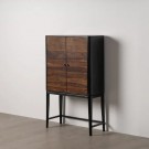 WARDROBE BROWN-BLACK WOOD ROOM 90 X 40 X 150 CM SKU. 612967 thumbnail