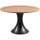 Charley spisebord rundt aluminium/teak natur ø122cm thumbnail