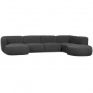 WOOOD POLLY SOFA U-SHAPE RIGHT GREY thumbnail