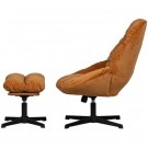 WOOOD YARO ARMCHAIR WITH FOOTSTOOL - GINGER  thumbnail