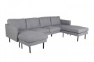 Zoom  u-sofa grå thumbnail