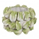 VASE GREEN-WHITE CERAMIC DECORATION 34 X 33 X 23 CM thumbnail