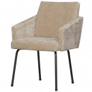 WOOOD MOUNT DINING CHAIR WITH ARMREST 3D CHENILLE SAND thumbnail