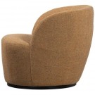 WOOOD SERRA SWIVEL ARMCHAIR IN FLAT WOVEN POLYESTER - CURRY  thumbnail