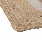 rektangulert gulvteppe natur-hvit jute 170x70 thumbnail