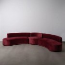 SOFA 3 PIECES BORDEAUX FABRIC ROOM 405 X 112 X 70 CM thumbnail