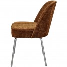 WOOOD VOGUE DINING CHAIR 3D CHENILLE MID BROWN CHROME thumbnail