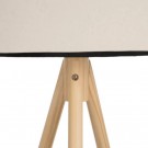 FLOOR LAMP BEIGE-BLACK WEAVE-WOOD 60 X 60 X 155 CM thumbnail