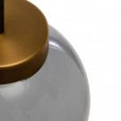 Taklampe svart-gull metall 14x14x26 thumbnail