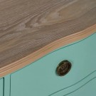 COMMODE TURQUOISE WOOD 93 X 38 X 78 CM thumbnail