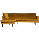 WOOOD RODEO CORNER SOFA LEFT VELVET OCHRE thumbnail