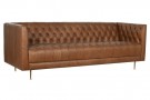 COUCH LEATHER STEEL 211X82X61 CAPITONE thumbnail