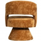 WOOOD EBBA SWIVEL ARMCHAIR IN CHENILLE FABRIC -  TERRA thumbnail