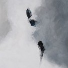 Abstrakt, håndmalt lerret 100x150 thumbnail