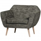 WOOOD ROCCO ARMCHAIR IN CHENILLE FABRIC - WARM GREEN thumbnail
