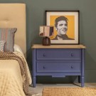 AUXILIARY FURNITURE BLUE WOOD 80 X 45 X 60 CM thumbnail