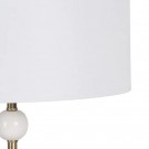 Bordlampe hvitt-gull metall-marbel 39x39x76 thumbnail