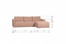 Vtwonen BAR CHAISE LONGUE WOVEN FABRIC RIGHT PINK thumbnail
