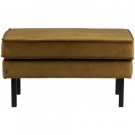 WOOOD RODEO HOCKER ON LEGS VELVET HONEY YELLOW thumbnail