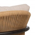 ARMCHAIR BLACK WEAVE-WOOD ROOM 70 X 77 X 72 CM thumbnail