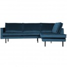 BePureHome RODEO CORNER SOFA RIGHT VELVET BLUE thumbnail