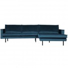 WOOOD RODEO CHAISE LONGUE RIGHT VELVET BLUE thumbnail