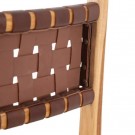 Spisestol brunt teak tre-skinn 56x48x80 thumbnail