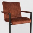 MILO DINING CHAIR RUST VELOUR thumbnail