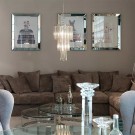 Chandelier 1 - 35x35x68cm sølvet glass thumbnail