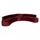 SOFA 3 PIECES BORDEAUX FABRIC ROOM 405 X 112 X 70 CM thumbnail