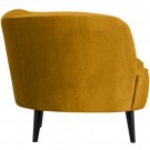 WOOOD SARA LOUNGE ARMCHAIR LEFT VELVET OCHRE thumbnail
