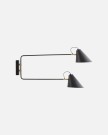 Vegglampe, HDClub Double, Svart thumbnail