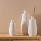 Vase hvit keramikk, håndlaget 15x15x30 thumbnail