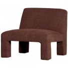 WOOOD Lavid armchair in Teflon-coated polyester - chestnut  thumbnail