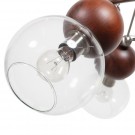 Babble hengende lampe 3 pærer glass valnøtt thumbnail