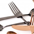 24 deler -  sort - rustfritt stål.  thumbnail