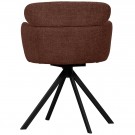 WOOOD FENNE SWIVEL DINING CHAIR WOVEN FABRIC CHESTNUT thumbnail