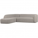 WOOOD SLOPING CORNER SOFA LEFT OFF WHITE MELANGE thumbnail