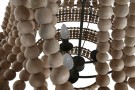 CEILING LAMP METAL WOOD 56,5X56,5X144 BALLS LA-217664 thumbnail