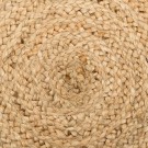 Rundt gulvteppe natur jute 180x180 thumbnail