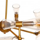 Taklampe gull metall/glass 83x83x126 thumbnail