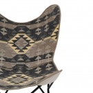 Lenestol sort-taupe stoff-metall 75x75x95 thumbnail