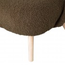 WOOOD CELINE ARMCHAIR IN TEDDY FABRIC - WARM GREEN thumbnail