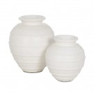 VASE WHITE FIBER CEMENT DECORATION 45 X 45 X 51 CM thumbnail