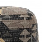 Puff svart-taupe stoffdekorering 45x45x45 thumbnail