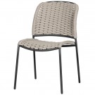 Sett med 2 - taku spisestuestol uten armlener polyester sand thumbnail